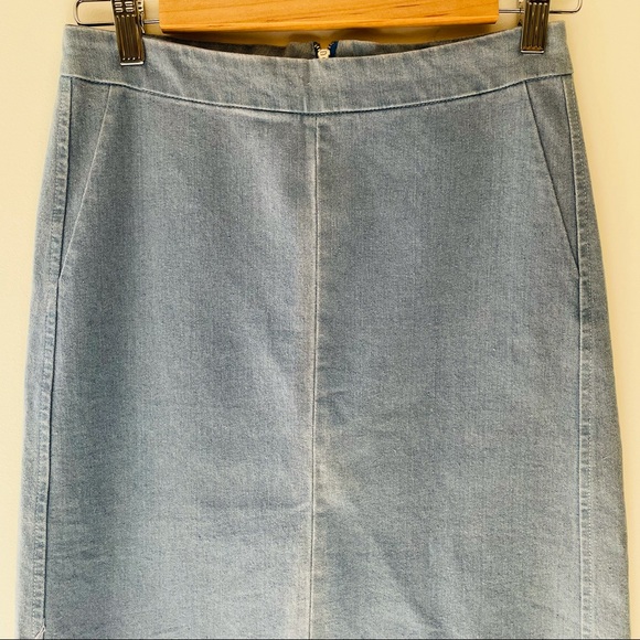 Size 12 AVA Fitted Bodycon Long Midi Denim Skirt - Picture 2 of 13